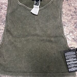 Forever 21 ribbed  Olive Green Sleeveless Top